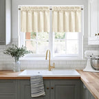 NICETOWN Ivory White Velvet Valance Curtain - Image 3