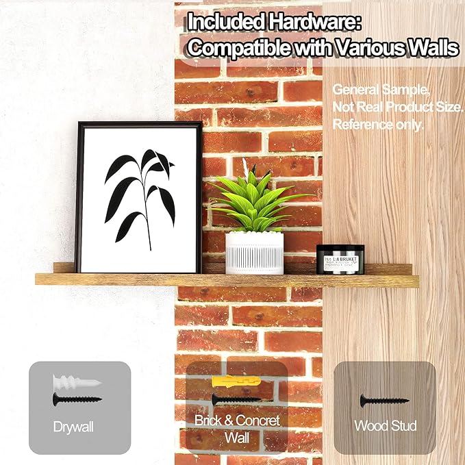 Floating Shelves for Wall Decor, Long Wall Mounted Storage Shelf for Bedroom - Image 5