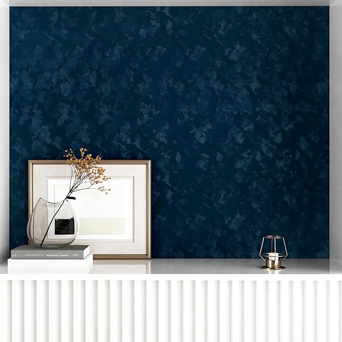Wallercity Navy Blue Flocking Fabric Contact Paper - Image 6