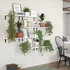 DOLLFIO Floating Shelves, 8 Sets Wall Shelves, Wooden Floating Shelves - Image 4