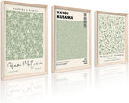 HesenDot Framed Matisse Sage Green Wall Art, William Morris Canvas Wall Decor - Image 3
