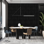 Black Grasscloth Peel and Stick Wallpaper Texture Contact Paper A Set of 15.7" - Image 6
