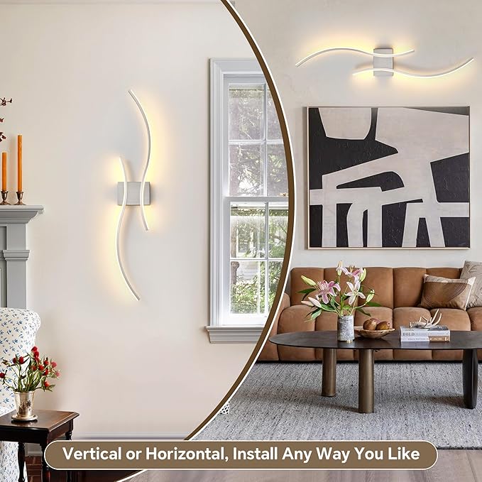 Battery Operated Wall Sconce Set of Two, Dimmable Modern LED Rechargeable Wall - Image 5