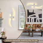 Battery Operated Wall Sconce Set of Two, Dimmable Modern LED Rechargeable Wall - Image 5