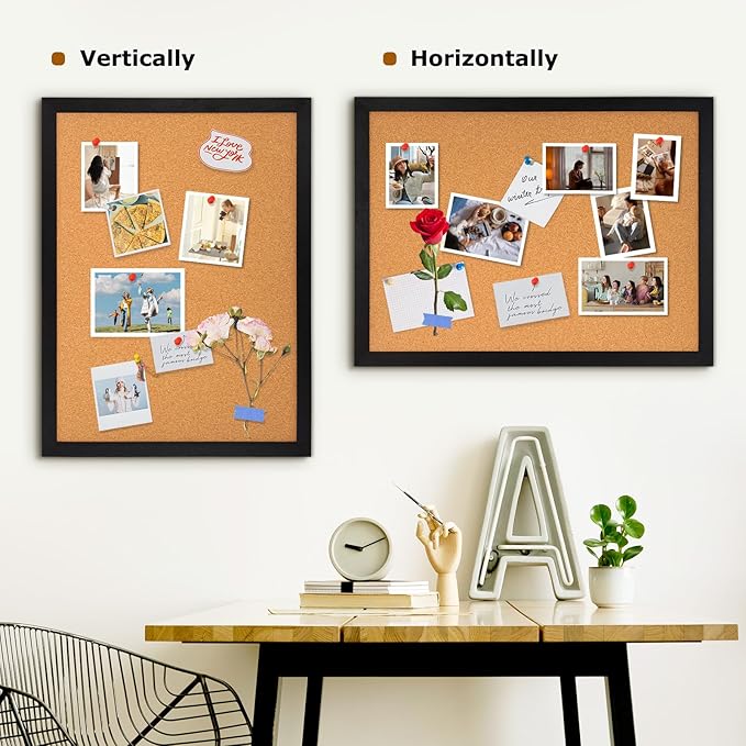 DOLLAR BOSS Cork Board for Wall 24" x 18" Bulletin Board for Wall - Image 6