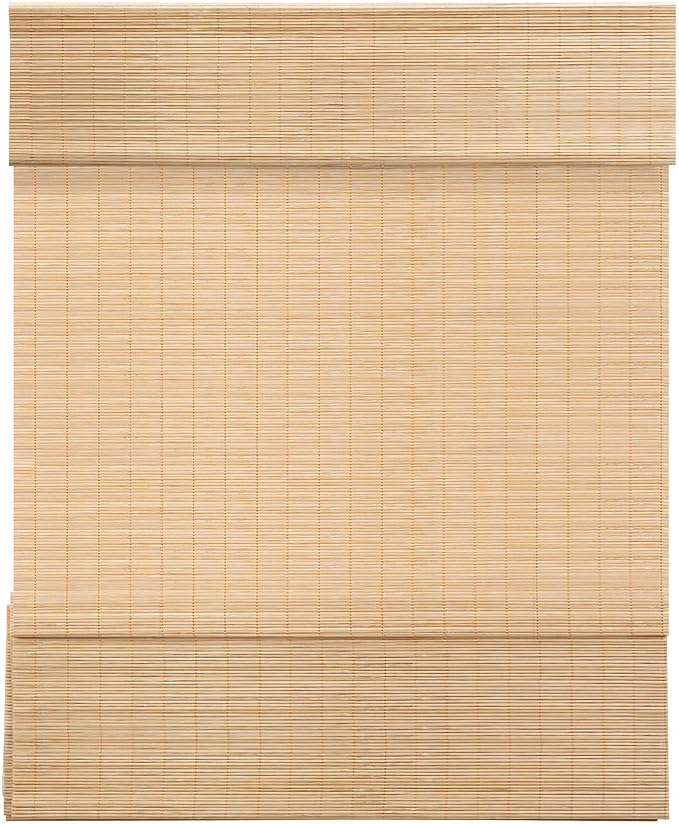LazBlinds Cordless Bamboo Roman Shades, Light Filtering Window Treatment by LazBlinds