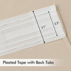 MIULEE Cream Beige Back Tab Light Blocking Curtains 72 Inch Length 2 Panels Set - Image 4