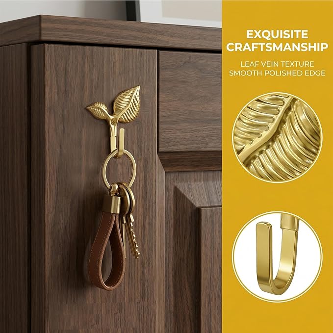 Decorative Wall Hooks 4 Pack, Metal Curtain Holdbacks - Image 3