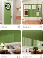 Bumusty Large Felt Bulletin Board, 30 Push Pins, 40 Adhesive Tabs, Kelly Green - Image 5