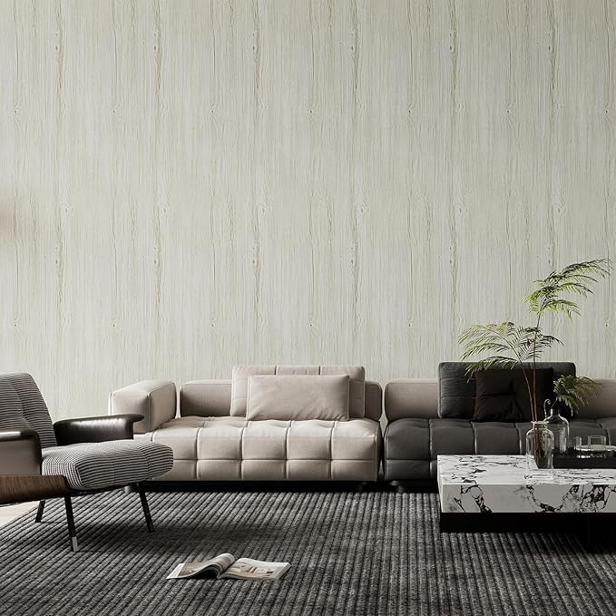 Vinjiasin Wood Peel and Stick Wallpaper Oak Light Wood Grain Contact Paper - Image 2