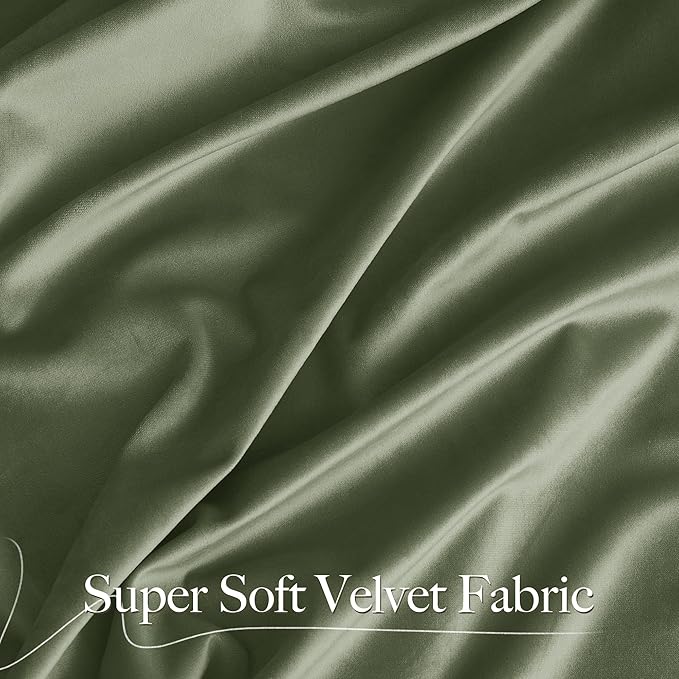 NICETOWN Sage Green Blackout Curtains 72 inches Long 2 Panels, Farmhouse and - Image 2