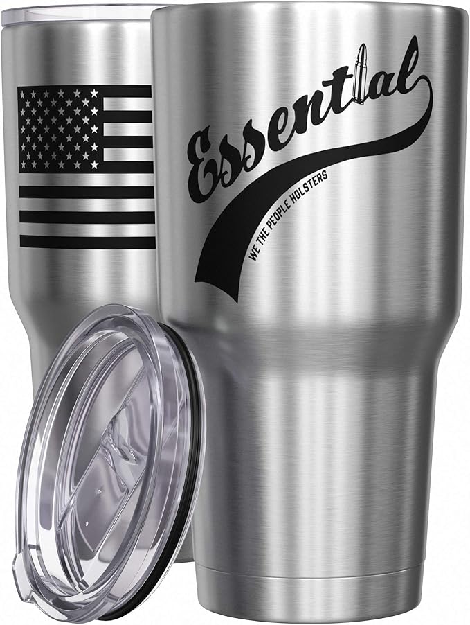We The People Holsters - Essential - Gun Coffee Tumbler - American Flag Coffee Travel Mug - Gun Themed Tumbler - Double Insulated Tumbler - 30 oz