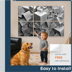BUBOS 6 Pack Self-Adhesive Acoustic Wall Panels, 70.8" x 47.2" Sound Panels - Image 8