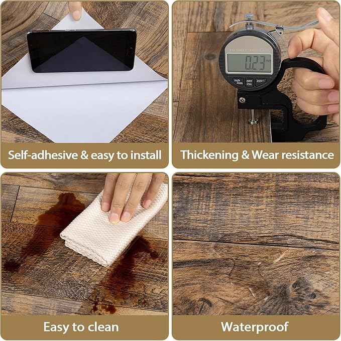 TANONE Wood Contact Paper Peel and Stick Wallpaper, Self Adhesive Removable - Image 7