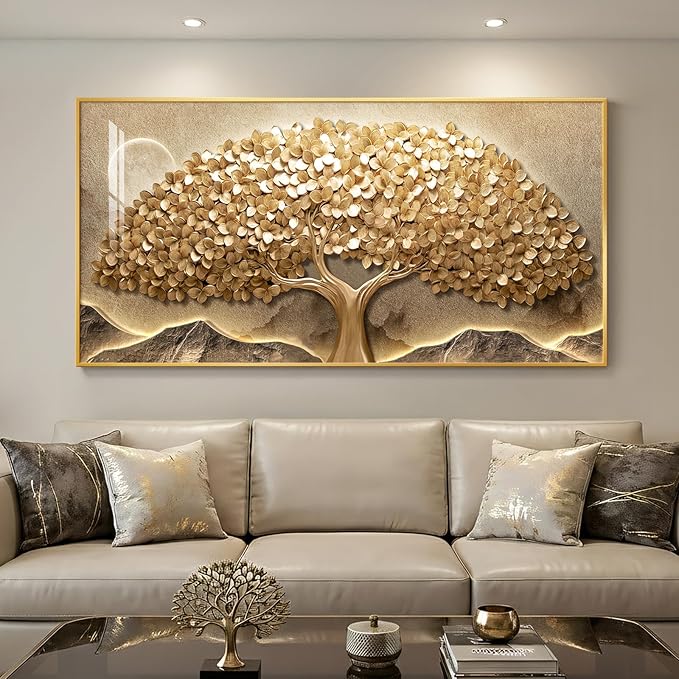 Large Framed Gold Tree of Life Wall Art by Cuspin