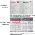 MYOYAY 10 Pcs 3D Wall Panels Peel and Stick 27.5 x 30.3 Inch White Brick - Image 5