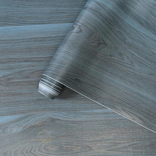 24"x197" Blue Wood Grain Contact Paper by BOMENG