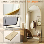 Antok Full Length Mirror, Free Standing Wall Mounted or Leaning Full Body Mirror - Image 6