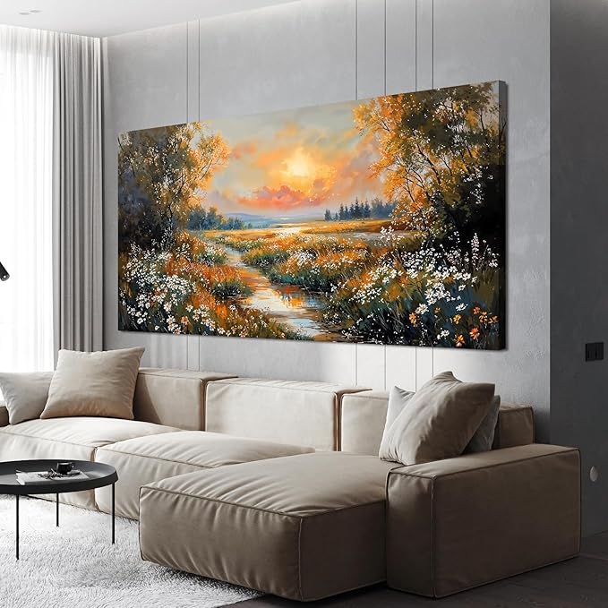 Canvas Wall Art Decor Large Vintage Wildflower Wall Art Prints Canvas Wall Art by TAIJXAGSG
