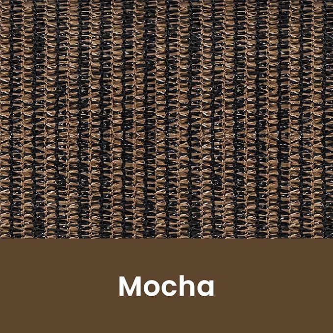 8'W x 6'H Mocha Patio Shades Roll up Outdoor Roller Shade Crank Wand Blind - Image 9