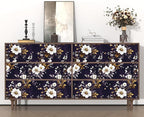 Vintage Floral Wallpaper Peel and Stick Purple White Flowers Contact Paper - Image 3