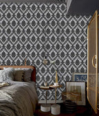 17.7" x 78" Peel and Stick Wallpaper Black Wallpaper - Image 7