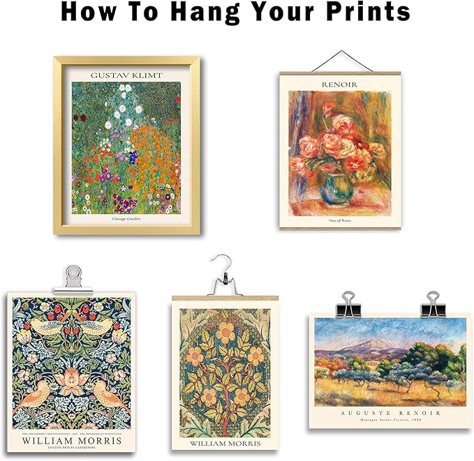 ANERZA 16 PCS Vintage Eclectic Wall Art Decor, William Morris Wall Prints - Image 4