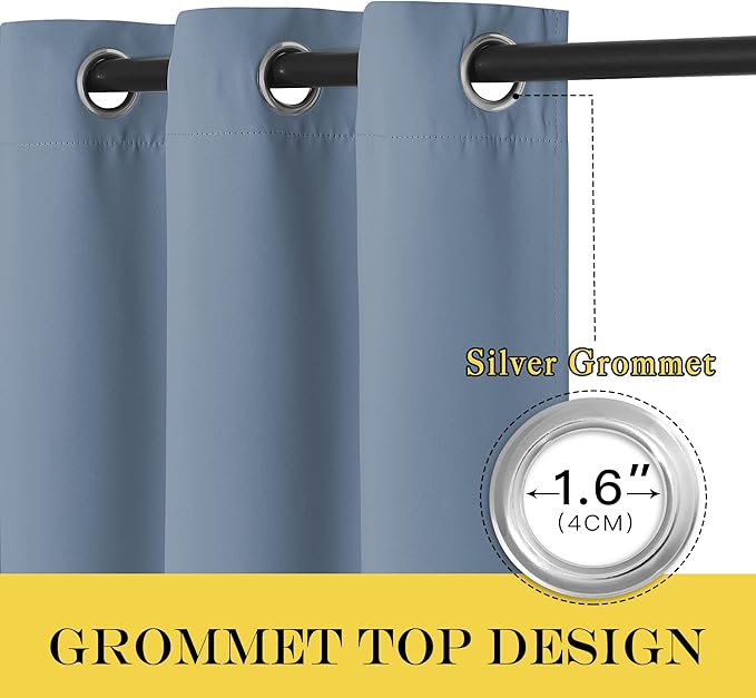 NICETOWN Bedroom Curtain Room Darkening Drapery 102 inches Length - Image 6