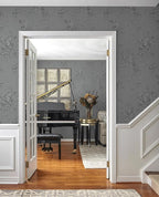Erfoni 197"x17.7" Gray Peel and Stick Wallpaper Thicken Flower Embossed - Image 6