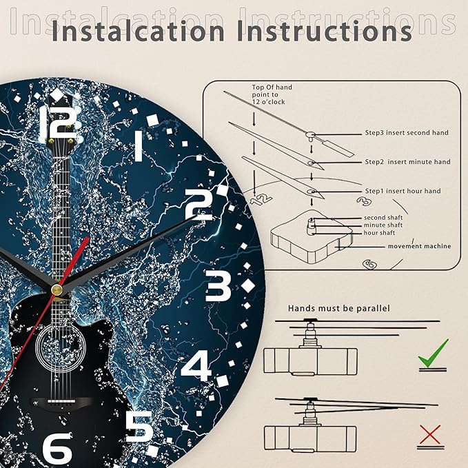 Electric Guitar Wall Clock - Image 4