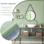 Dimoon 17.3''x78.7''Peel and Stick Wallpaper Light Green Contact Paper - Image 8