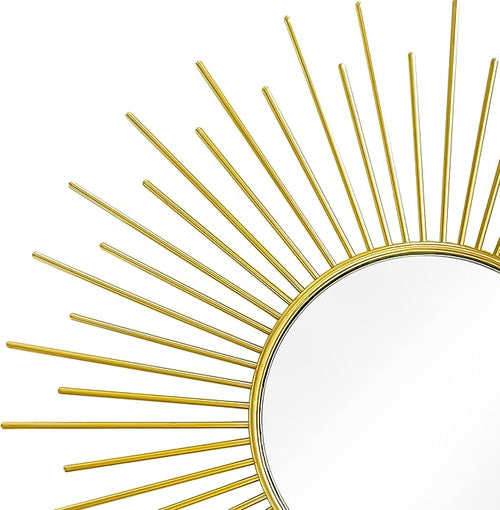 3 Pack Metal Mirrors for Wall Sunburst Wall Mirrors Home Décor Decorative - Image 2