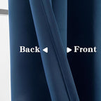 IGEMAEVE Blackout Curtains 72 Inch Length 2 Panels Set, Grommet Energy Saving - Image 3