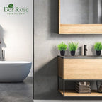 Der Rose Fake Plants 4 Packs Artificial Plants Small Faux Plants Black Bathroom - Image 5