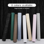 Black Grasscloth Peel and Stick Wallpaper Vintage Texture Removable Waterproof - Image 2