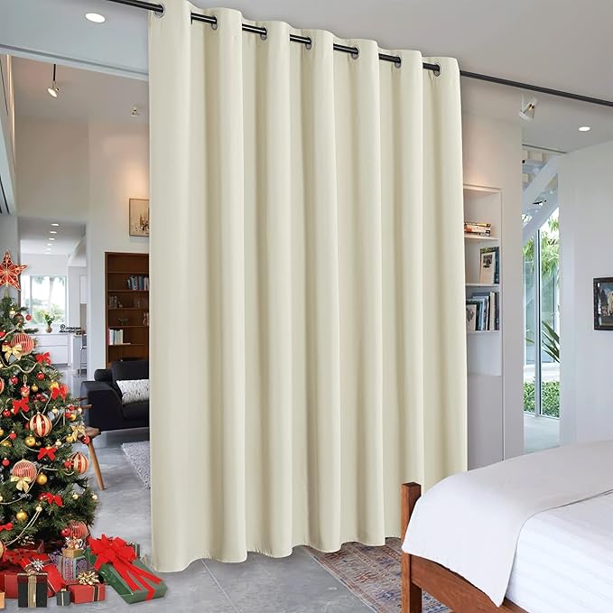 RYB HOME Blackout Curtains Room Divider, Total Privacy Wall Divider Screens by RYBHOME