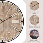Farmhouse Wall Clock 30 Inch - Image 4