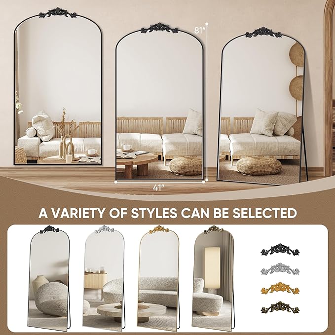 Antok Arched Full Length Mirror, Full Body Mirrors - Image 7
