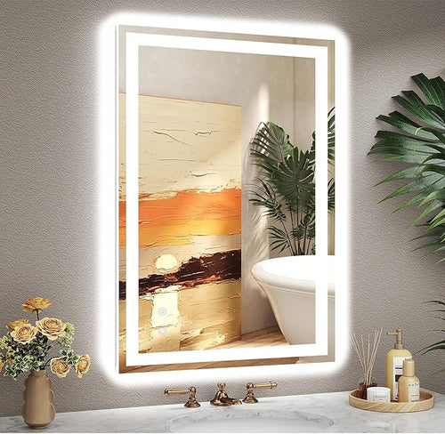 24x36 LED Bathroom Mirror with Lights, Super Bright Front & Backlit Vanity by GreatMirrorTalksItself