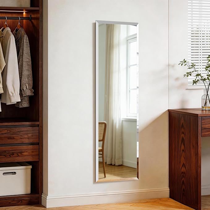 Frameless Mirror Full Length 51"x16" | Wall Mount Mirror Full Length Beveled - Image 9