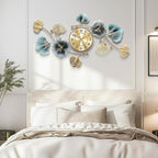 Wall Clocks for Living Room Decor, Large Wall Clock, 3D Creative Metal Ginkgo - Image 5