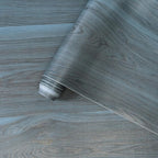 BOMENG Peacock Blue Wallpaper Stick and Peel Blue Wood Grain Contact Paper by BOMENG