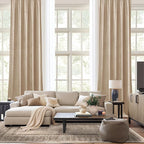 NICETOWN Beige Velvet Curtains Long Drapes, Living Room Office Luxury Bedroom - Image 9