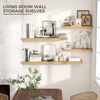 Venusmiles Floating Shelves for Wall 24 inch Long, Engineered Wood Wall Shelves - Image 5