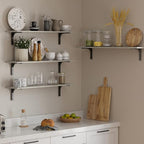 DINZI LVJ Long Wall Shelves, 39.4Inch Wall Mounted Shelves Set of 2, Extra - Image 5