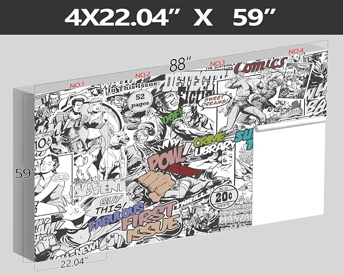 XMPMBM-Cartoon Hand-Painted Comics Nursery Room Fabric Wallpaper Kids Gaming - Image 4