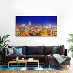 Charlotte City Skyline Wall Art Blue Night Cityscape Wall Decor North Carolina - Image 5