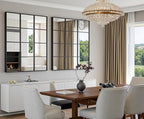 Dewfig Rectangle Window Mirror Wall Mounted, Large Black Mirrors by YourSpacePerfectlyReflected
