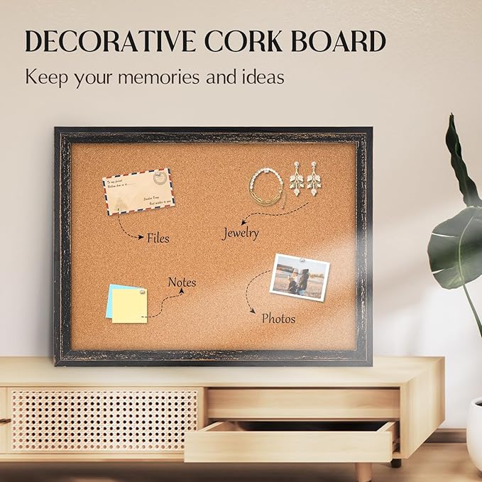 Large Cork Board Bulletin Board - Image 5