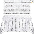 Chuangdi 2pcs 4.5 x 9 Feet Brick Wallpaper Peel and Stick Backdrop Tablecloth by Chuangdi